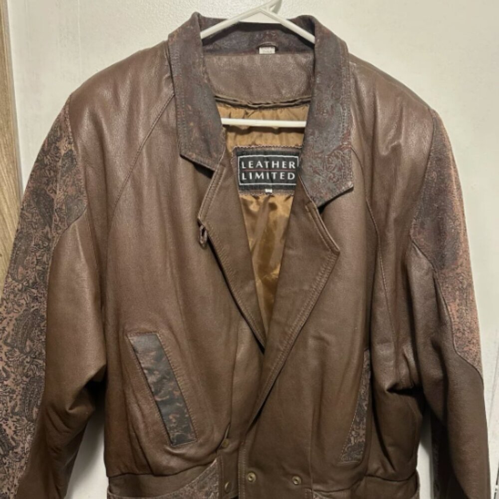 Leather Limited Women's XL Zip Up Brown Leather Jacket Thermolite Lined